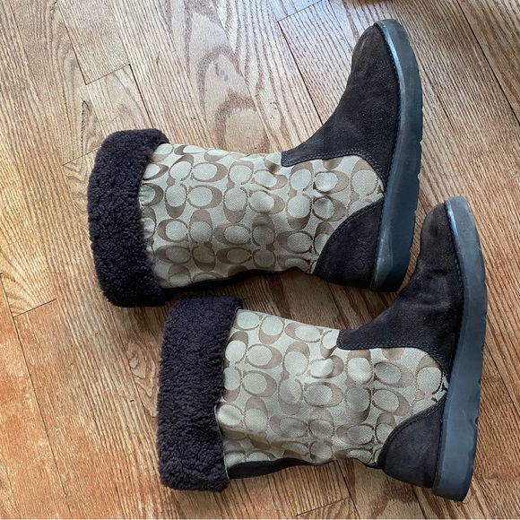 COACH Kally monogram Boots size 7 - Picture 3 of 9